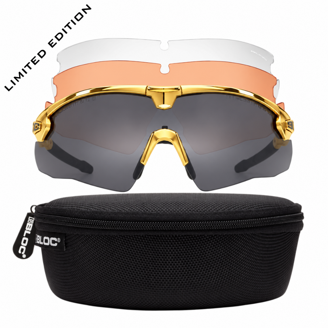 LYNX GILDED GOLD 3 LENS SUNGLASSES SET