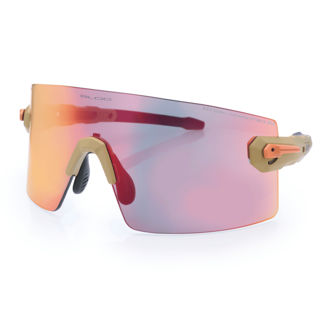 Falcon ballistic glasses with anti-fog red mirror lenses, EN166, ANSI Z87 and STANAG 2920 certified