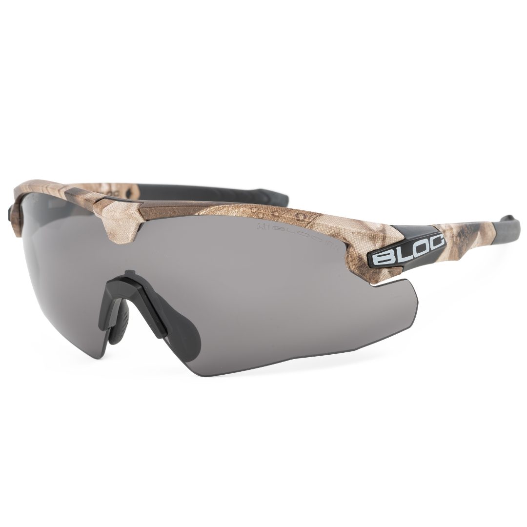 Bloc Lynx Camo ballistic glasses with smoke anti-fog lens