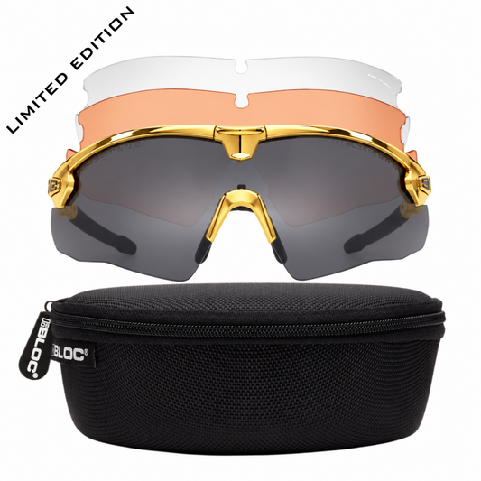 LYNX GILDED GOLD 3 LENS SUNGLASSES SET