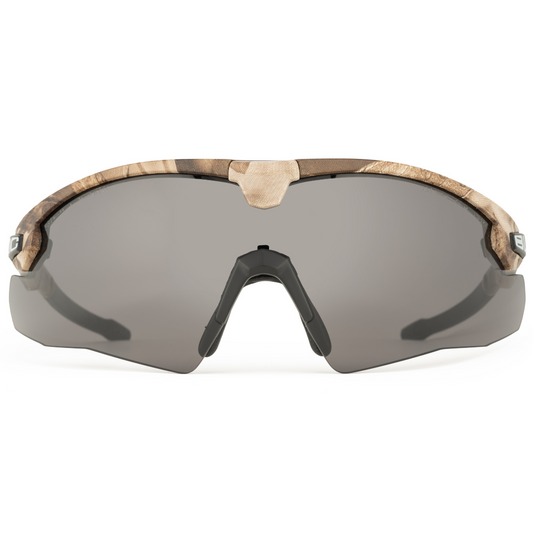 Bloc Lynx Camo ballistic glasses with smoke anti-fog lens