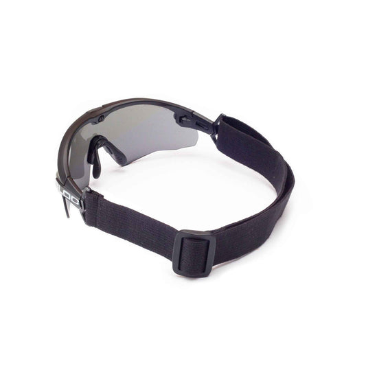 Bloc Lynx adjustable head strap for ballistic tactical eyewear.
